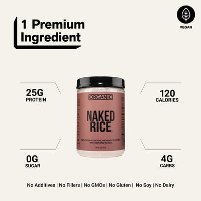 Ekologiskt brunt risproteinpulver 1 lb | Naked Rice - 1 lb