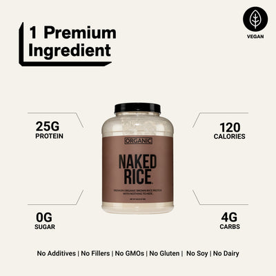 Organic Brown Rice Protein Powder | Naked Rice - 5lb