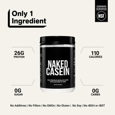 Proteína en polvo de caseína micelar | Naked Casein - 1 lb