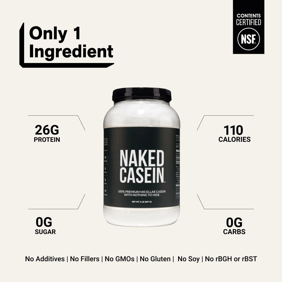 Proteine Micellari della Caseina | Naked Casein - 2LB