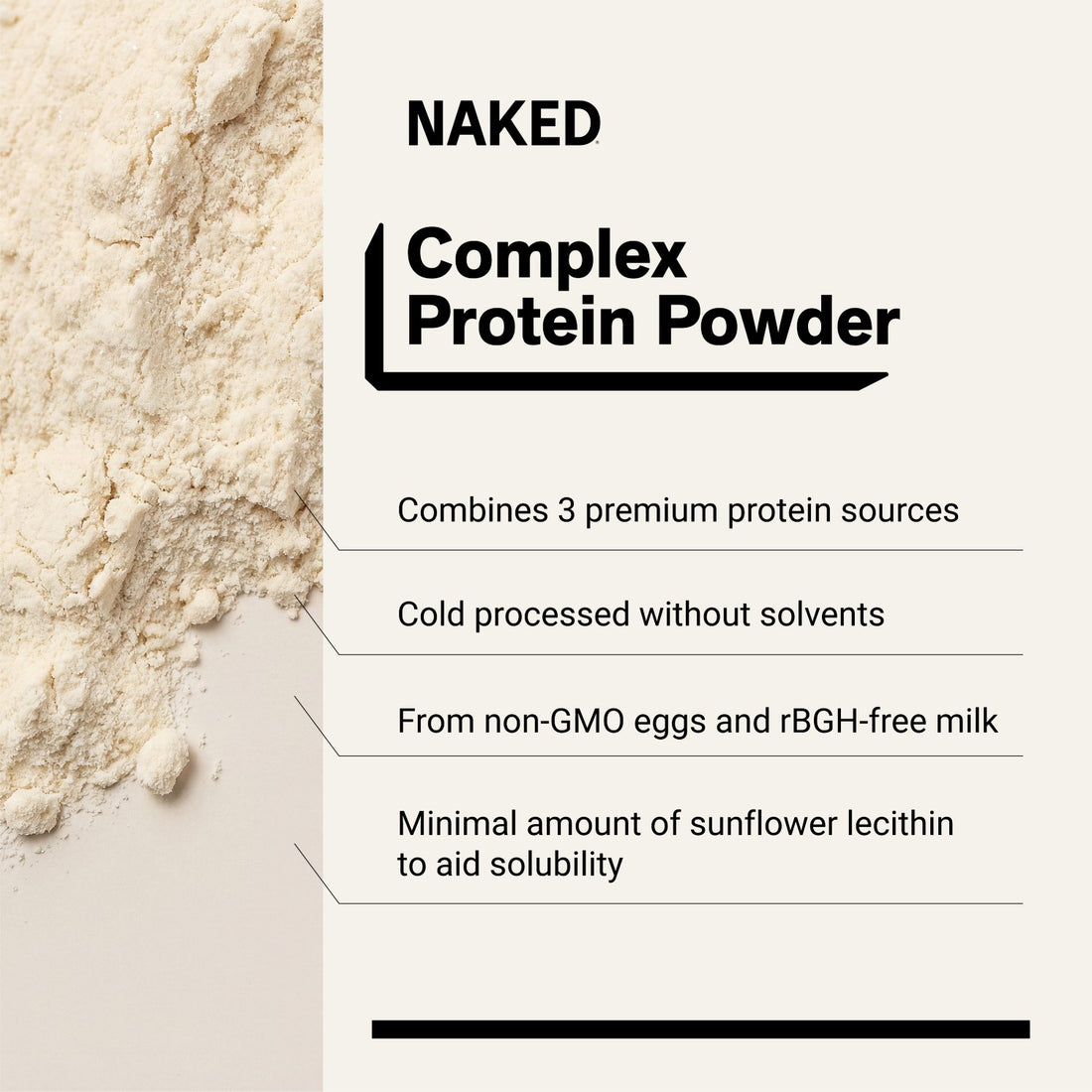 Egg, Whey & Casein Protein Powder Blend Supplement