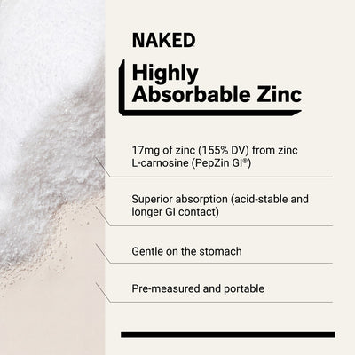 Suplemento diario de zinc | Zinc carnosina puro - 60 cápsulas