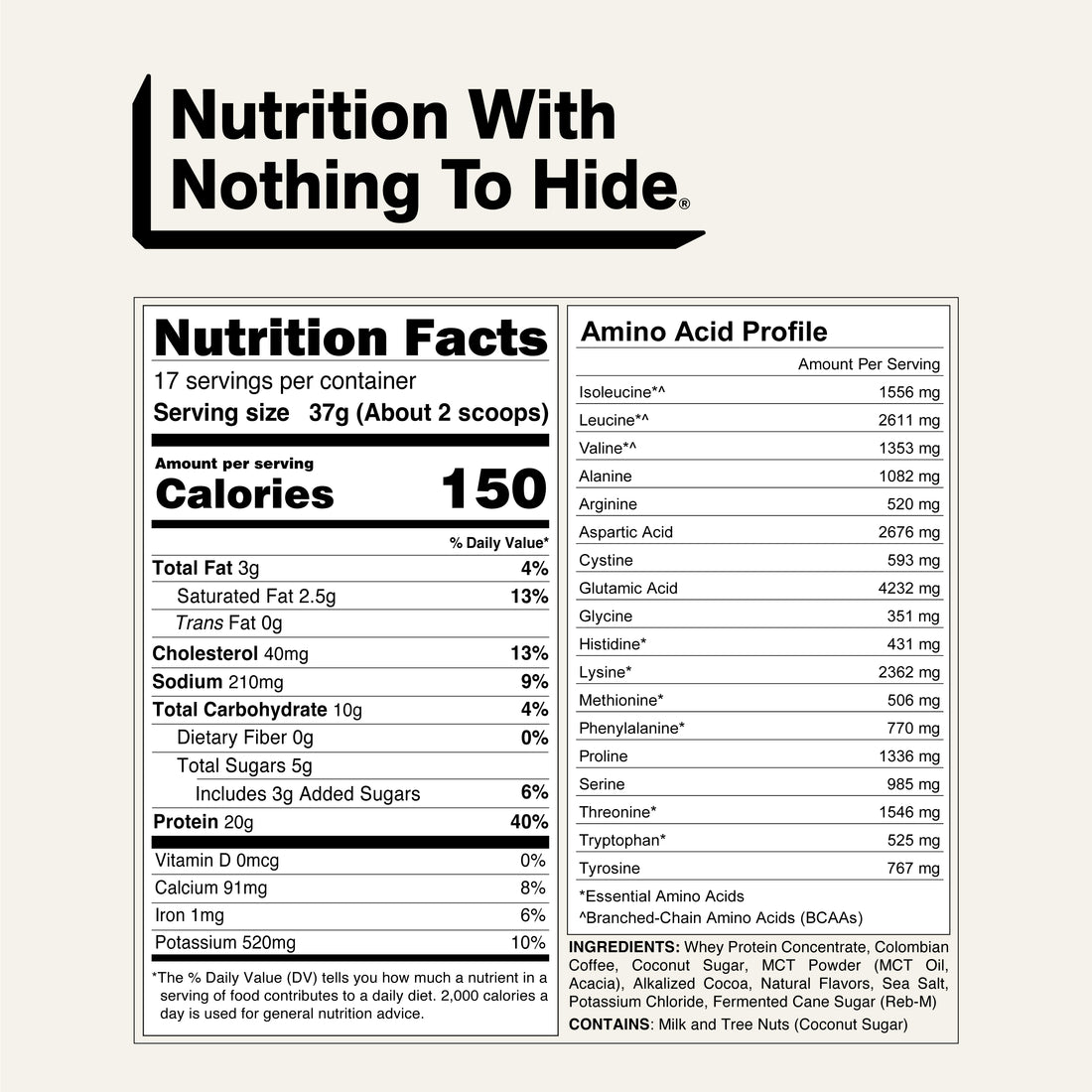 Mocha Latte Protein Iskaffe | Naked Protein Coffee - 17 Portioner