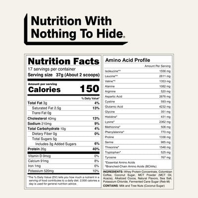 Mocha Latte Protein Iskaffe | Naked Protein Coffee - 17 Portioner