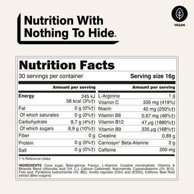 Fruit Punch Pre Workout Supplement | Naked Energy - 480g