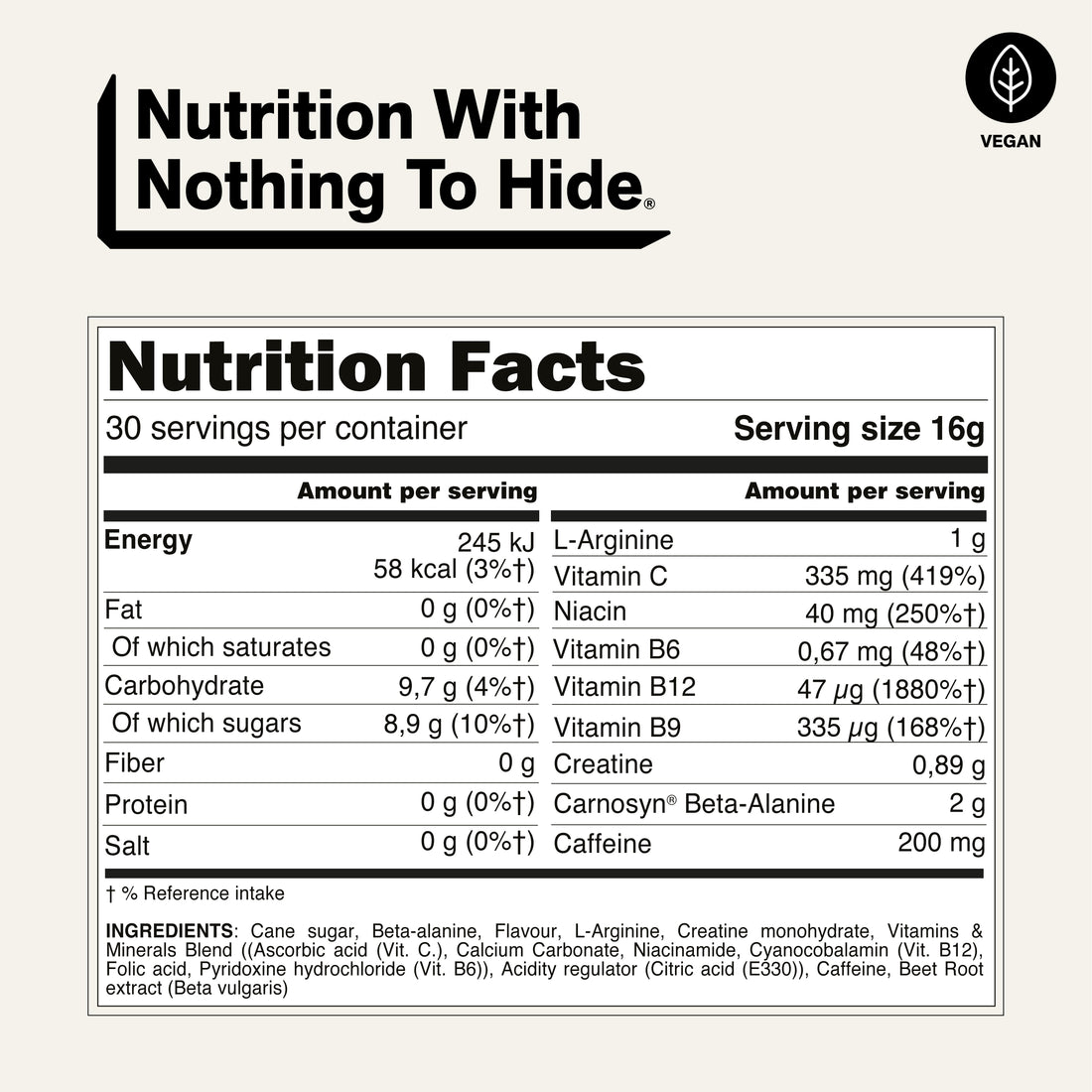 Fruit Punch Pre Workout Supplement | Naked Energy - 480g