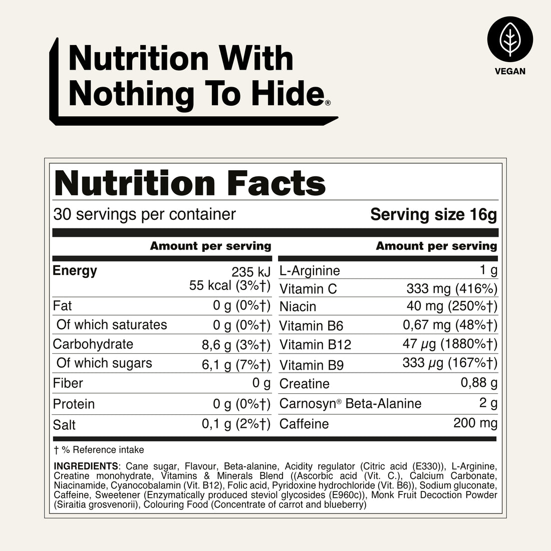 Strawberry Lemonade Pre Workout Supplement | Naked Energy - 480g
