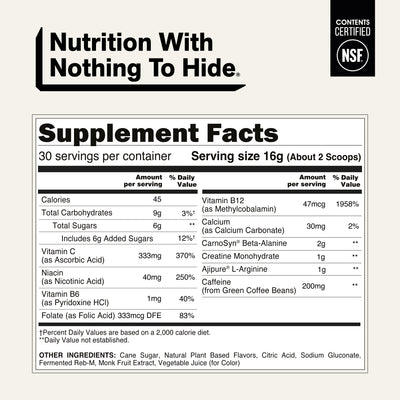 Strawberry Lemonade Pre Workout Supplement | Naked Energy - 30 Servings