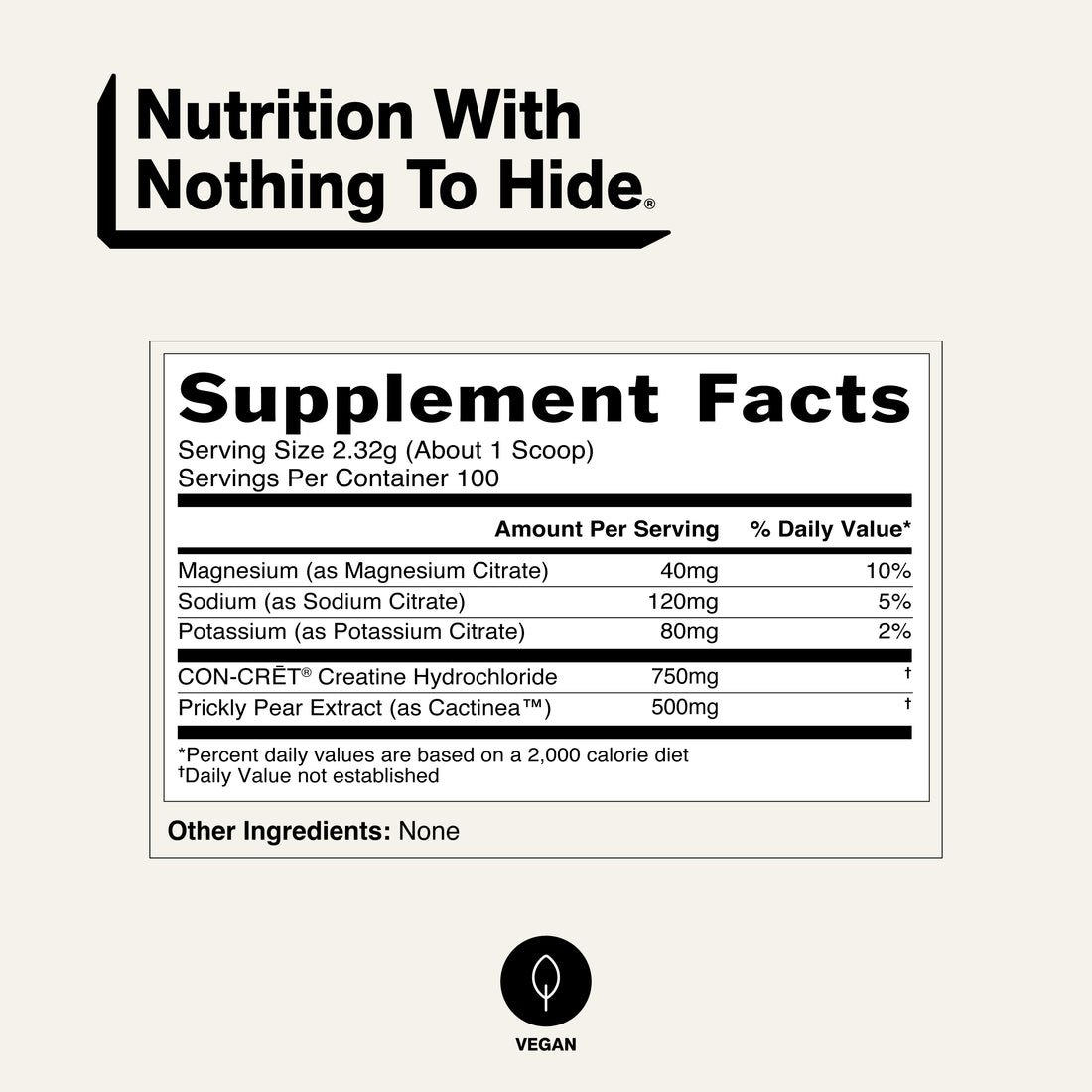 Poudre de Créatine HCl | Créatine Naked Lean - 232g
