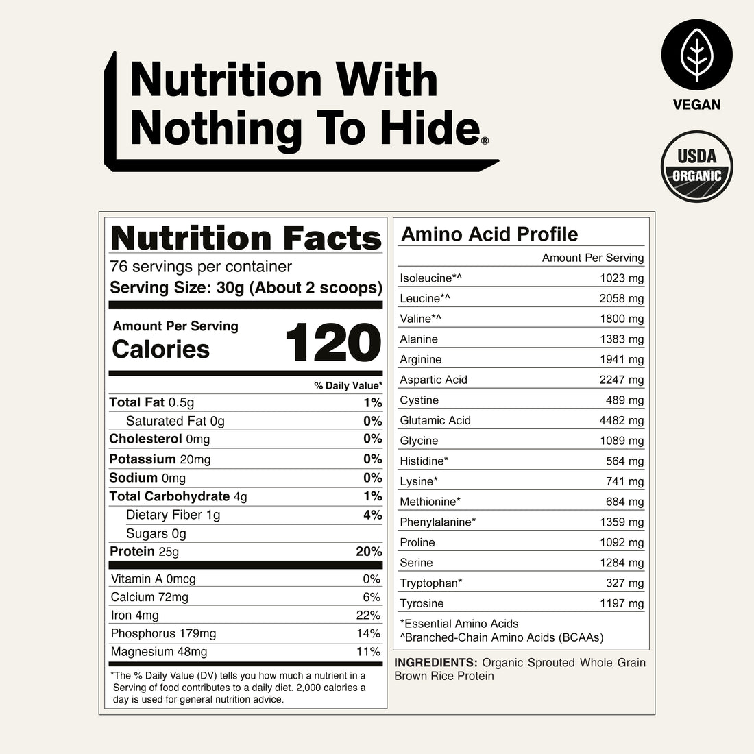 Organic Brown Rice Protein Powder | Naked Rice - 5lb