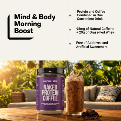 Mocha Latte Protein Iskaffe | Naked Protein Coffee - 17 Portioner