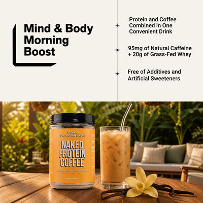 Vanilla Latte Protein Iced Coffee | Naked Protein Coffee - 17 portions