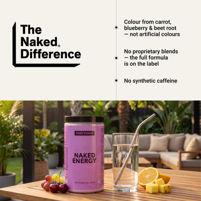 Fruit Punch Pre Workout Supplement | Naked Energy - 480g