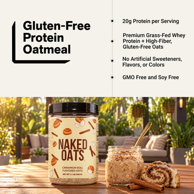 Avena proteica con rollos de canela | Naked Oats