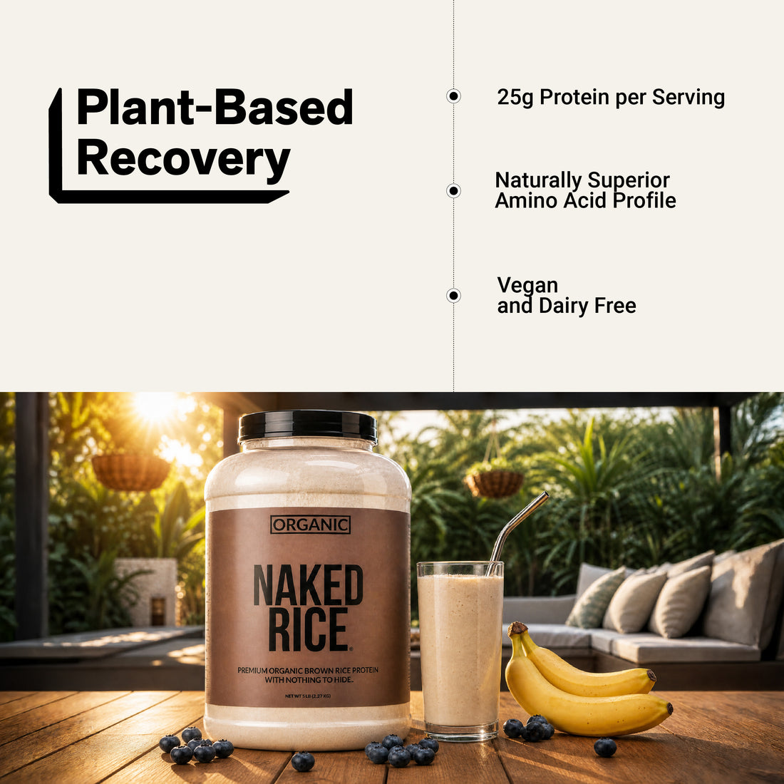 Organic Brown Rice Protein Powder | Naked Rice - 5lb