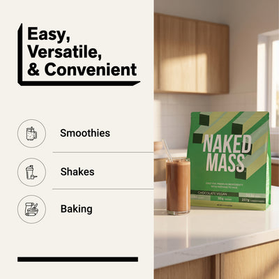 Integratore vegano per aumento di massa al cioccolato | Naked Vegan Mass - 12LB