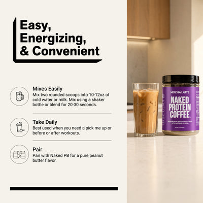 Mocha Latte Protein Iskaffe | Naked Protein Coffee - 17 Portioner