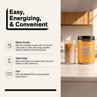 Vanilla Latte Protein Iced Coffee | Naked Protein Coffee - 17 portions