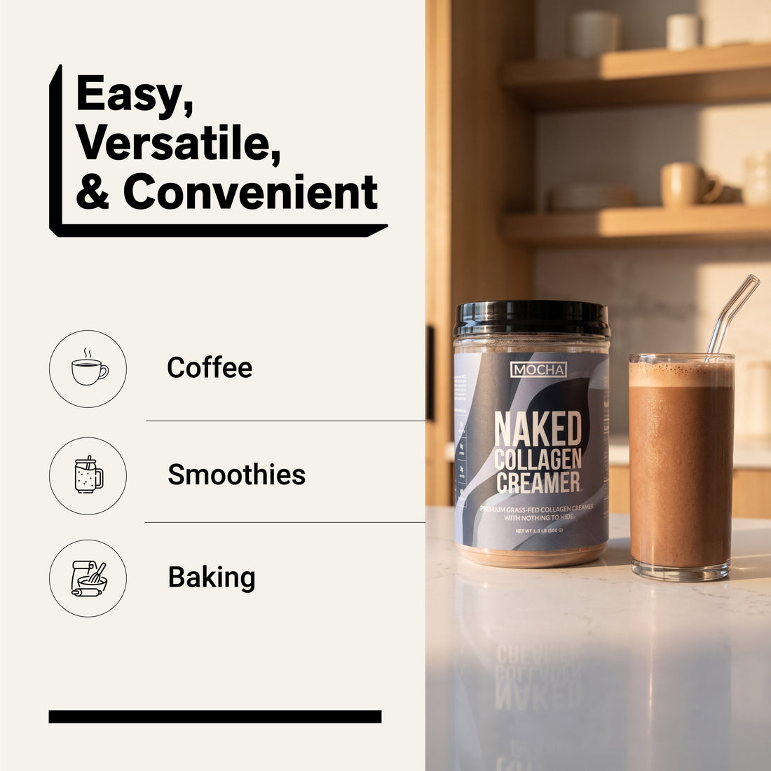 Mocha kaffekräm | Naked kollagenkräm