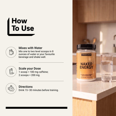 Suplemento preentrenamiento con cítricos | Naked Energy - 30 porciones