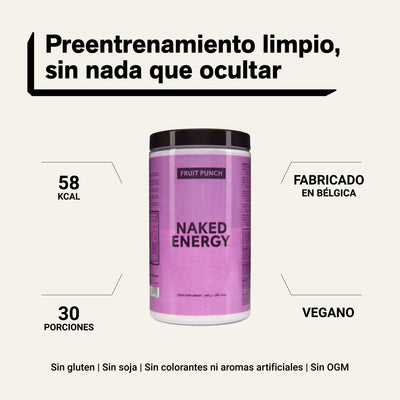 Fruit Punch Pre Workout Supplement | Naked Energy - 480g