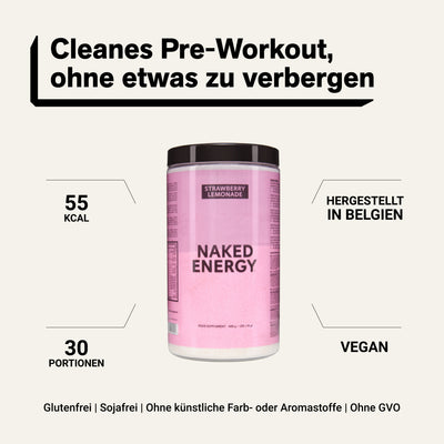 Strawberry Lemonade Pre Workout Supplement | Naked Energy - 480g