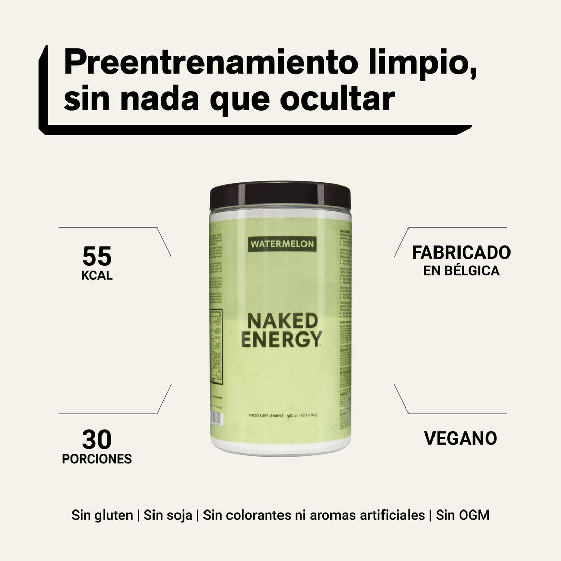 Watermelon Pre Workout Supplement | Naked Energy - 480g
