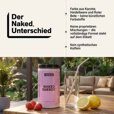 Strawberry Lemonade Pre Workout Supplement | Naked Energy - 480g