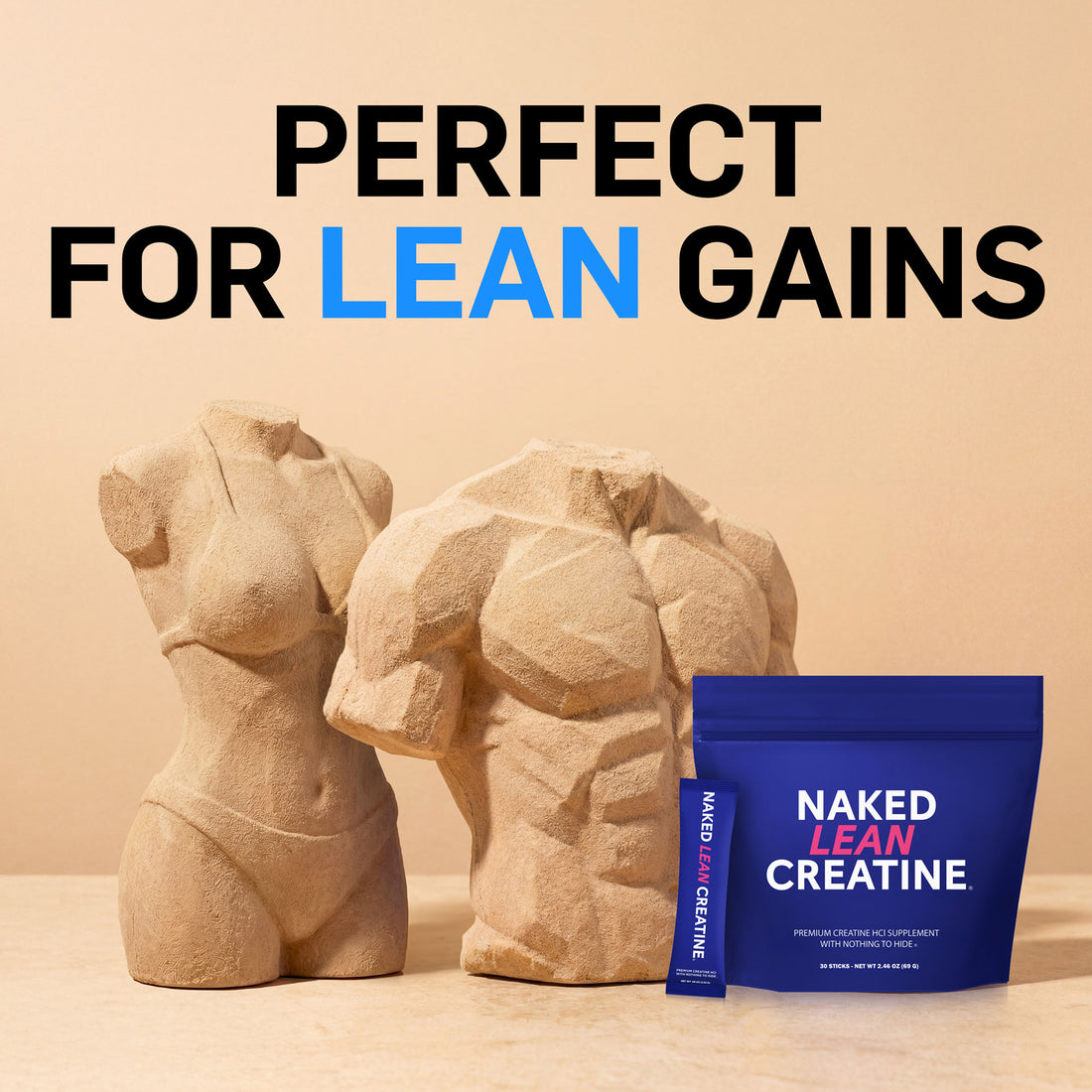 Paquetes de Creatina HCl para Viaje | Creatina Naked Lean - 30 Porciones