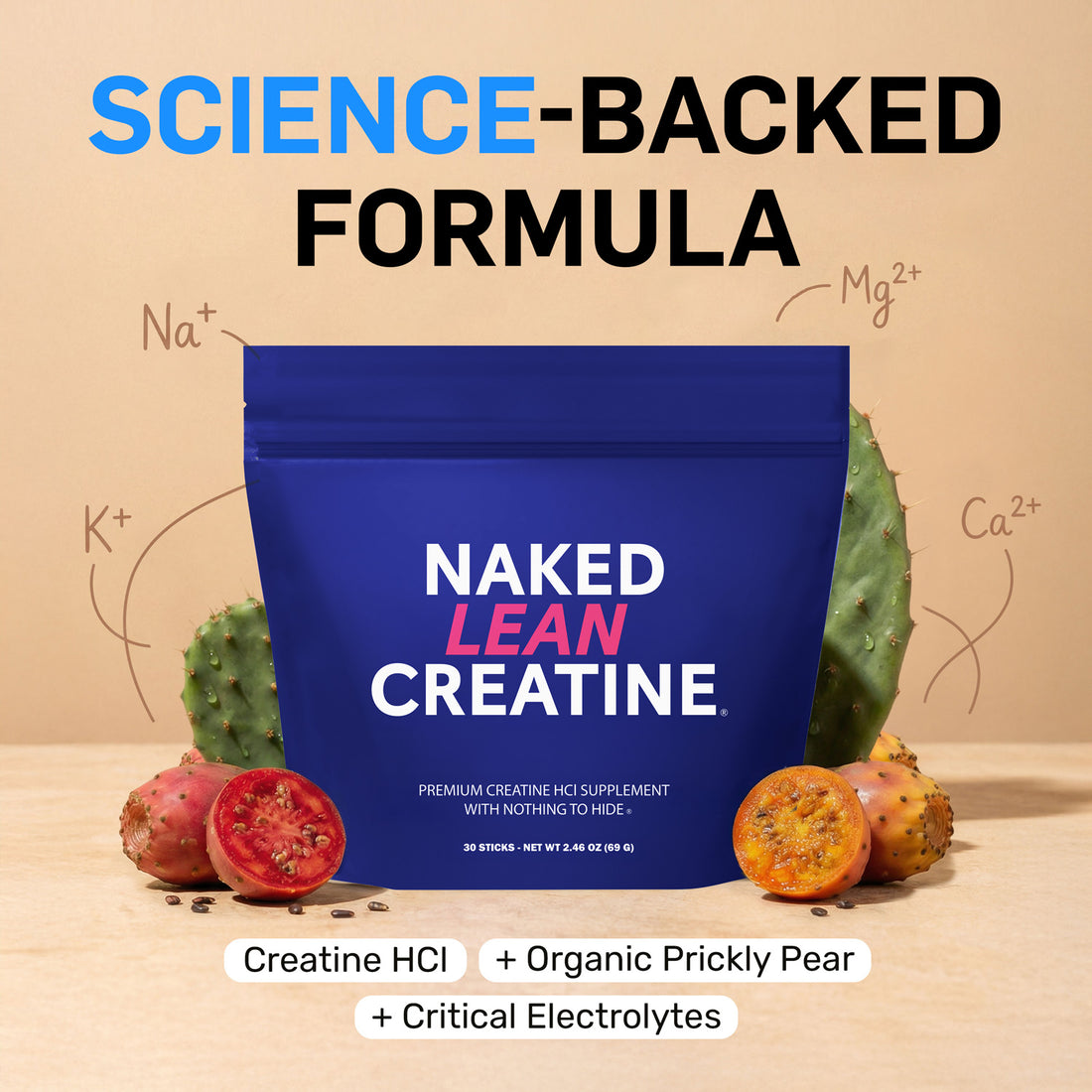Paquetes de Creatina HCl para Viaje | Creatina Naked Lean - 30 Porciones