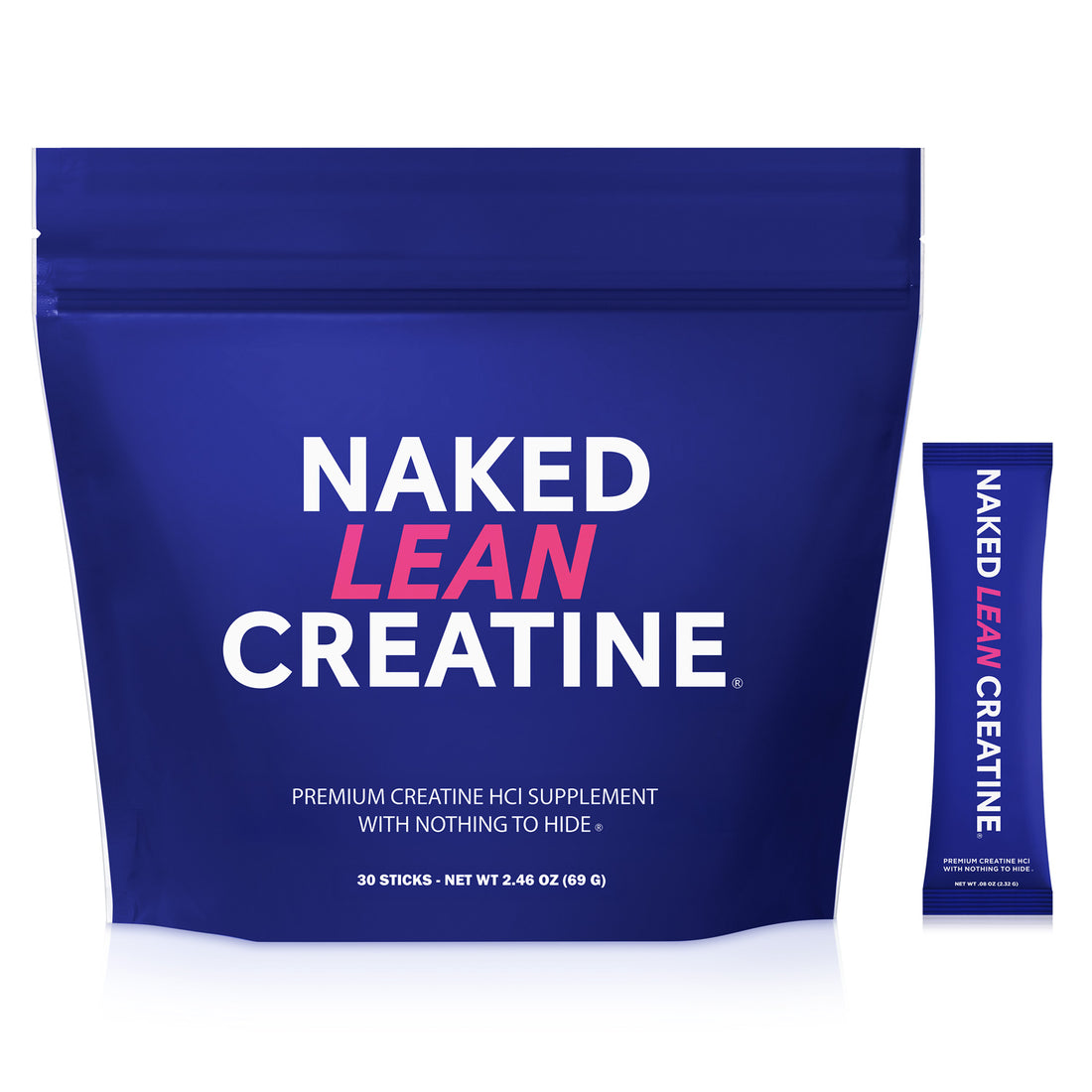 Paquetes de Creatina HCl para Viaje | Creatina Naked Lean - 30 Porciones