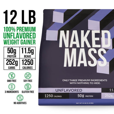 Suplemento proteico para aumentar de peso | Naked Mass - 8 libras