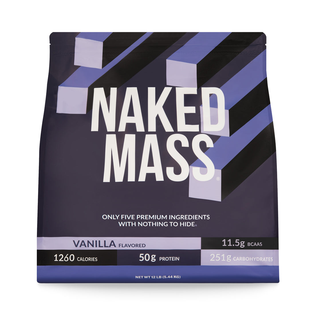 Vanilla Mass Gainer Protein Supplement | Naked Vanilla Mass - 12LB