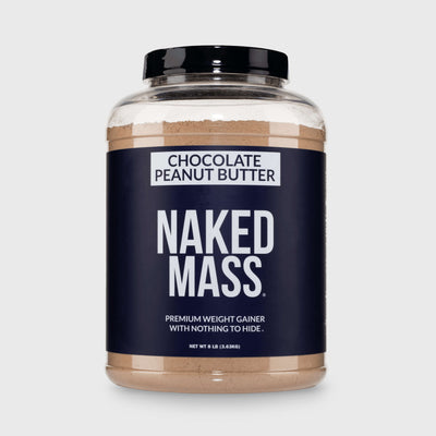 Suplemento proteico para aumentar de peso con mantequilla de maní y chocolate | Naked Mass - 8 libras