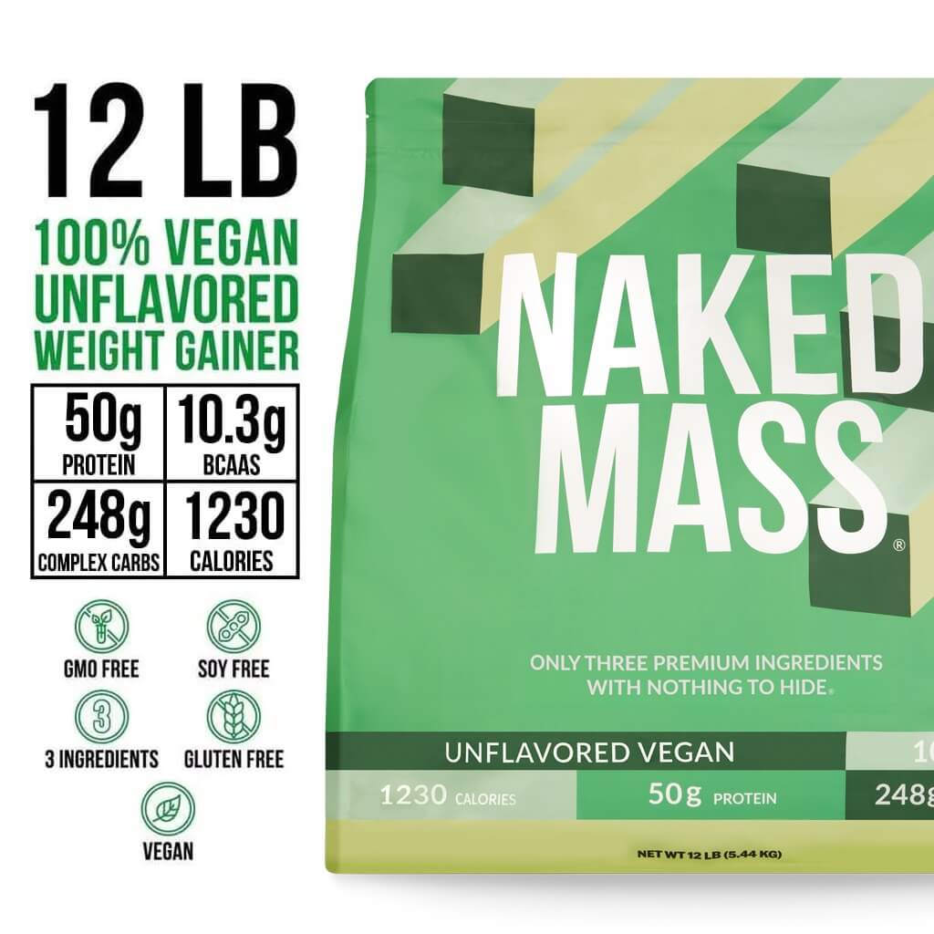 Vegan Mass Gainer Supplement | Naked Vegan Mass - 12LB