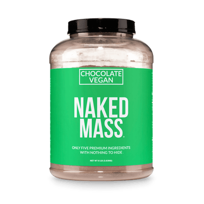 Suplemento vegano para aumentar de peso con chocolate | Naked Vegan Mass - 8 libras
