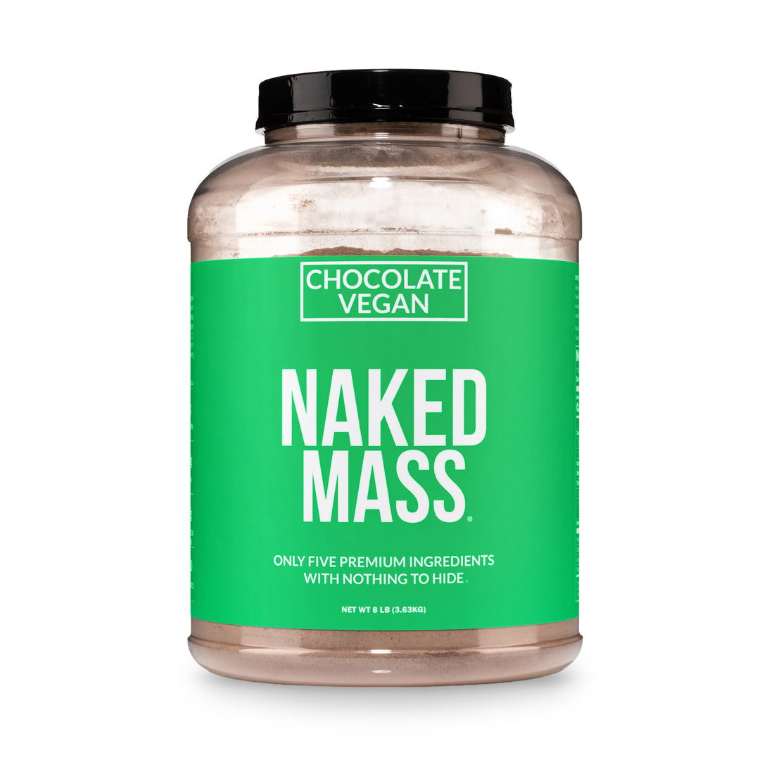 Suplemento vegano para aumentar de peso con chocolate | Naked Vegan Mass - 8 libras