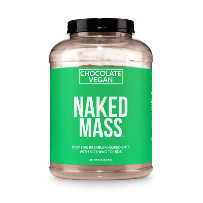 Suplemento vegano para aumentar de peso con chocolate | Naked Vegan Mass - 8 libras