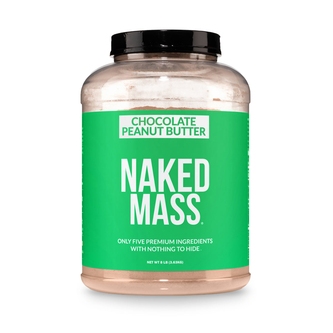 Suplemento vegano para aumentar de peso con mantequilla de maní y chocolate | Naked Vegan Mass - 8 libras