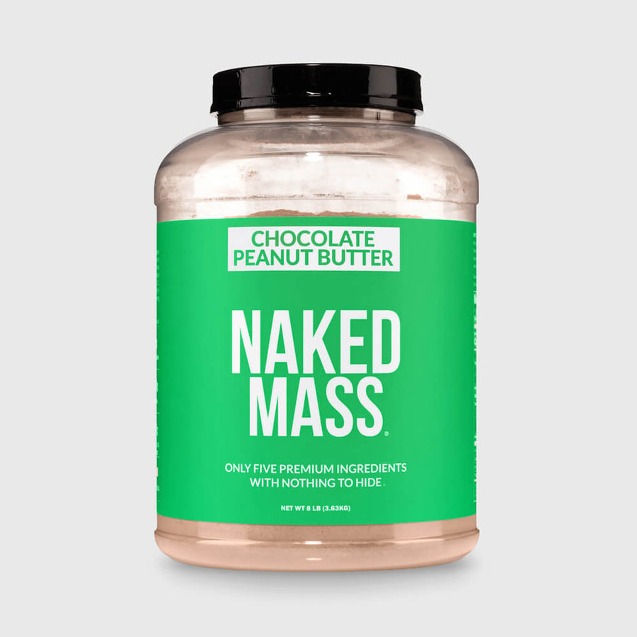 Chocolate Peanut Butter Vegan Mass Gainer Supplement | Naked Vegan Mass - 8LB