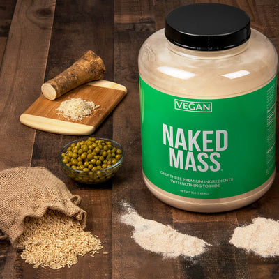 Vanilla Vegan Mass Gainer Supplement | Naked Vegan Mass - 8LB