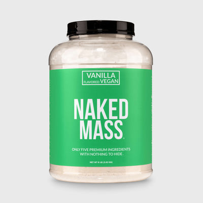 Suplemento vegano para aumentar de peso con sabor a vainilla | Naked Vegan Mass - 8 libras 