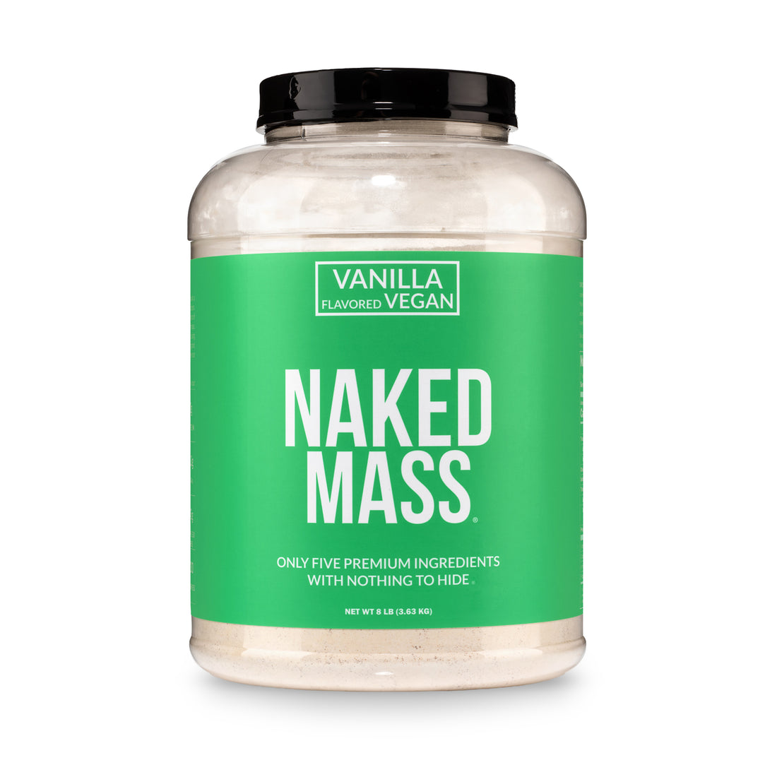 Vanilla Vegan Mass Gainer Supplement | Naked Vegan Mass - 8LB