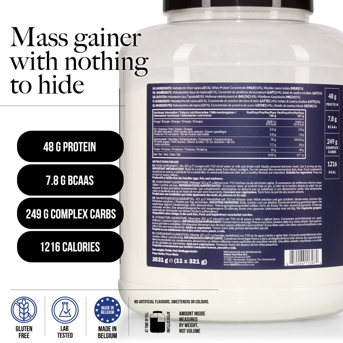 Complément Protéiné Mass Gainer | Naked Mass