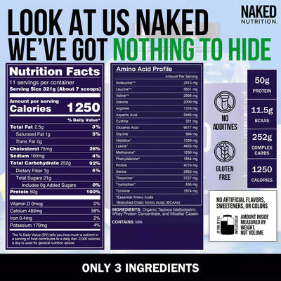 Mass Gainer Protein Supplement | Naked Mass - 8LB