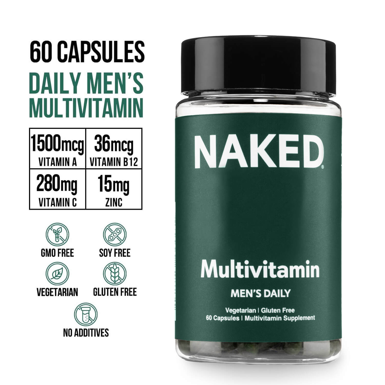 Multivitamin for Men | Naked Men's Multi - 60 Capsules