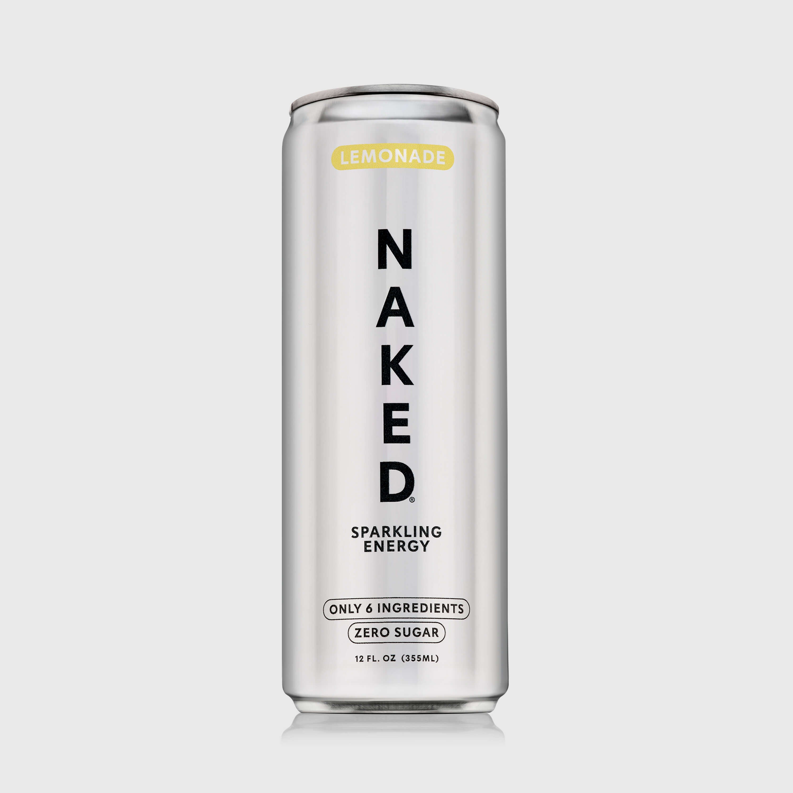 Lemonade Naked Sparkling Energy | Clean Energy Drink - 12 Cans