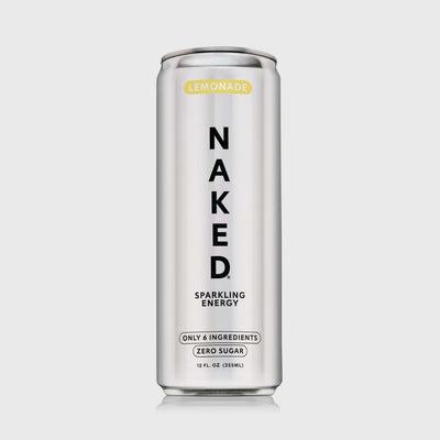 Lemonade Naked Sparkling Energy | Clean Energy Drink - 12 Cans