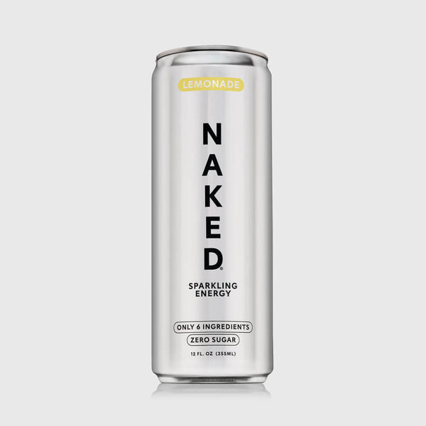 Lemonade Naked Sparkling Energy | Clean Energy Drink - 12 Cans