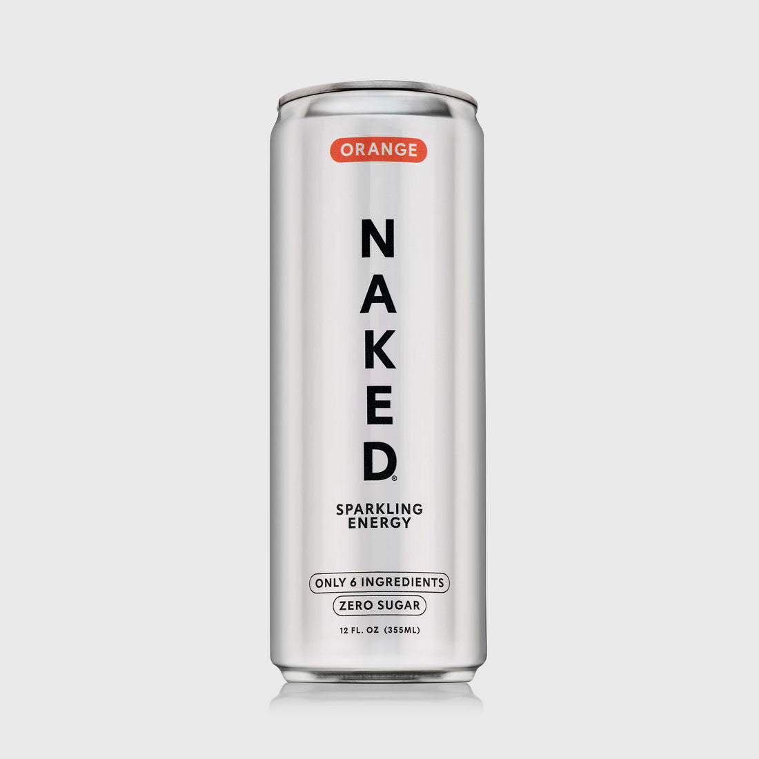 Orange Naked Sparkling Energy | Clean Energy Drink - 12 Cans